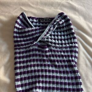 Purple and blue Striped Tube Top